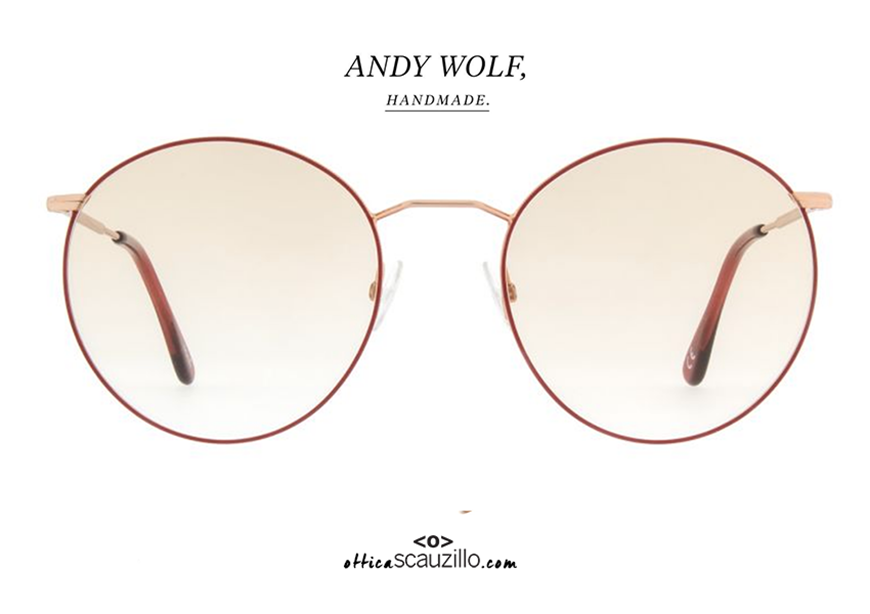 shop online Round glasses Andy Wolf mod. 4710 LISA col. T bordeaux on otticascauzillo.com 