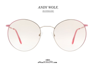 shop online Round glasses Andy Wolf mod. 4710 LISA col.R pink and silver on otticascauzillo.com