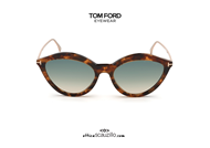 shop online Sunglasses TOM FORD CHLOE FT663 col.55P brown havana on otticascauzillo.com  