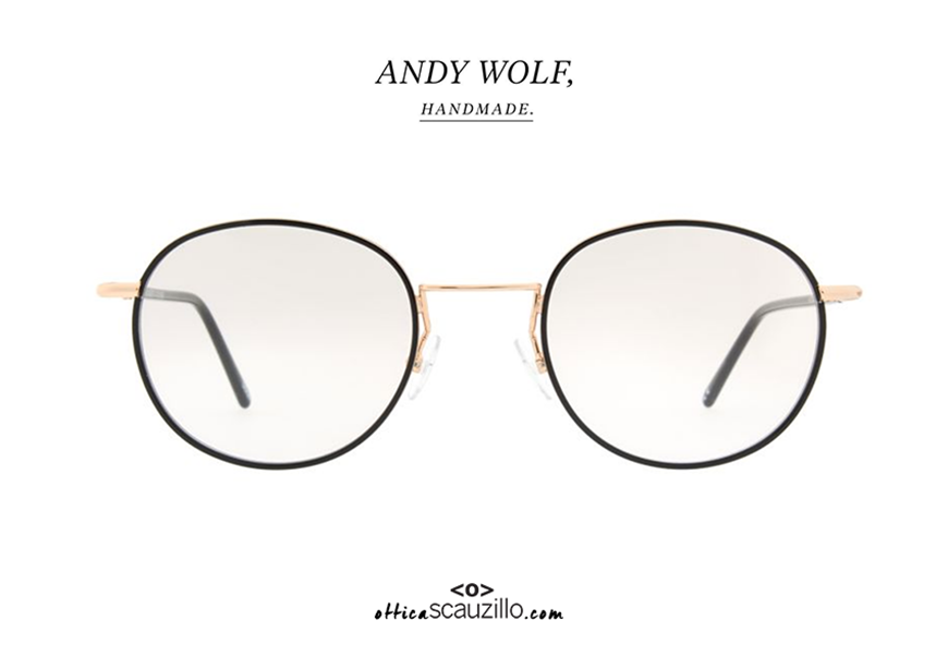 shop online Andy Wolf oval glasses mod. 4728 col.A gold and black on otticascauzillo.com  