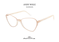 shop online Eyeglasses Andy Wolf mod. 5070 col.G rose gold and transparent on otticascauzillo.com 