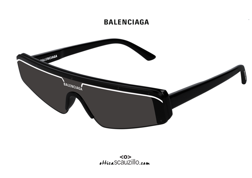shop online Balenciaga narrow mask sunglasses BB0003S col. black on otticascauzillo.com 