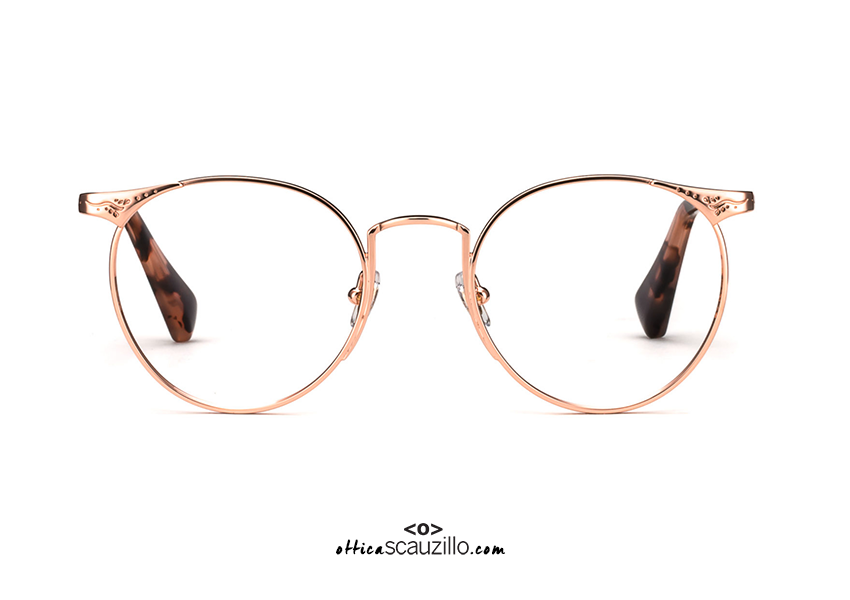 Eyeglasses round GIGI Barcelona ALABAMA 6358/6 rose gold Occhiali Ottica Scauzillo