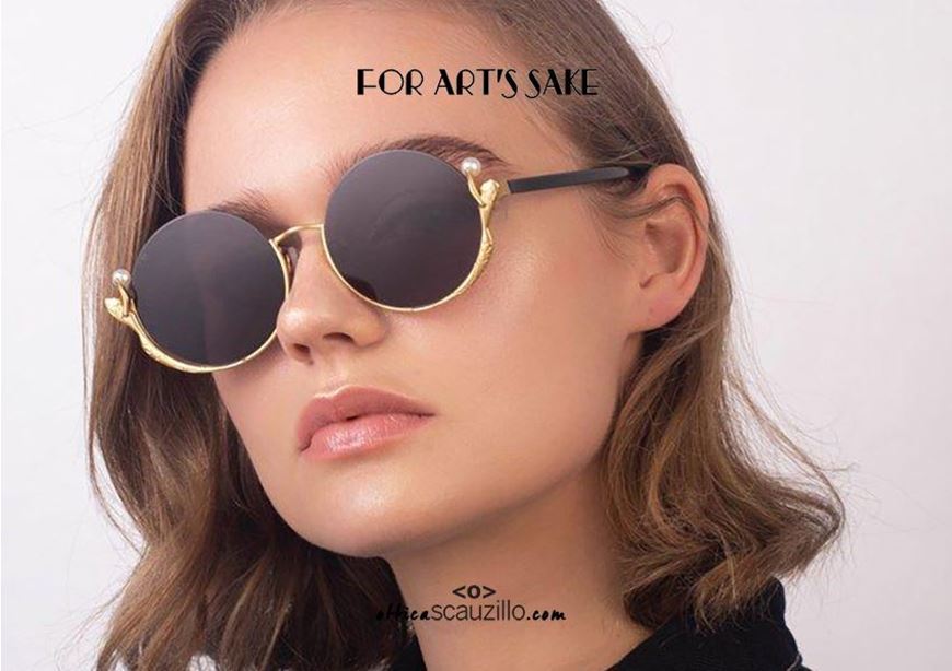 shop online Round sunglasses For Art's Sake ARIEL col. gold and black GL1 on otticascauzillo.com at discounted price