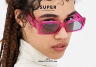 shop online Square sunglasses RETRO SUPER FUTURE SACRO col. fucsia on otticascauzillo.com discounted price