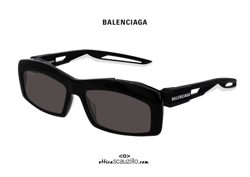 shop online NEW Balenciaga TripleS rectangular sunglasses BB0026S col.001 black on otticascauzillo.com at discounted price