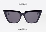 shop online NEW Balenciaga pointed sunglasses BB0046S col.001 black on otticascauzillo.com at discounted price