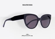 shop online NEW Balenciaga flat butterfly sunglasses BB0050S col.001 black nero occhiale da sole otticascauzillo.com  