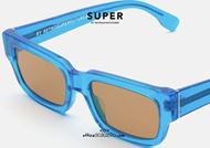 shop online NEW RetroSUPER ROME narrow rectangular sunglasses col. transparent hot blue on otticascauzillo.com discounted price