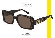 shop online New rectangular square Balenciaga sunglasses BB0048S col.002 brown havana on otticascauzillo.com at discounted price
