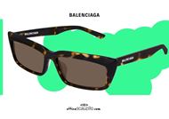 shop online NEW Balenciaga narrow pointed sunglasses BB0047S col.002 brown otticascauzillo.com occhiale da sole a punta stretto marrone
