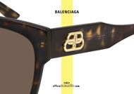 shop online NEW Balenciaga BB0056S col.002 brown oversized square sunglasses otticascauzillo.com acquisto occhiale da sole rettangolare grande marrone Balenciaga