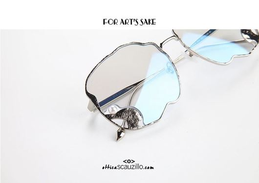 Oversized square sunglasses For Art's Sake CASTLE col. celestial blue, Occhiali