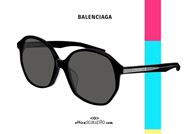 shop online New Balenciaga hexagonal sunglasses BB0005S col.001 black otticascauzillo.com occhiale da sole esagonale oversize