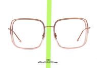 shop online Squared oversize eyeglasses GIGI Barcelona Lab 8037 pink otticascauzillo.com occhiale da vista squadrato beta titanio metallo sottile rosa 