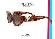 shop online Cat eye sunglasses Valentino VA4063 col. 501113 brown otticascauzillo.com occhiale da sole a punta stretto marrone 