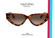 shop online Cat eye sunglasses Valentino VA4063 col. 501113 brown otticascauzillo.com occhiale da sole a punta stretto marrone 