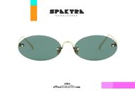 shop online Rimless oval sunglasses Spektre BOCCIONI gold and green otticascauzillo occhiale da sole ovale glasant senza montatura verde e oro