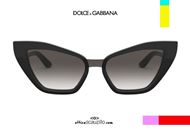 shop online Dolce&Gabbana pointed sunglasses DG4357 col. 501 black otticascauzillo cat eye occhiale da sole dolce&Gabbana a punta nero e oro