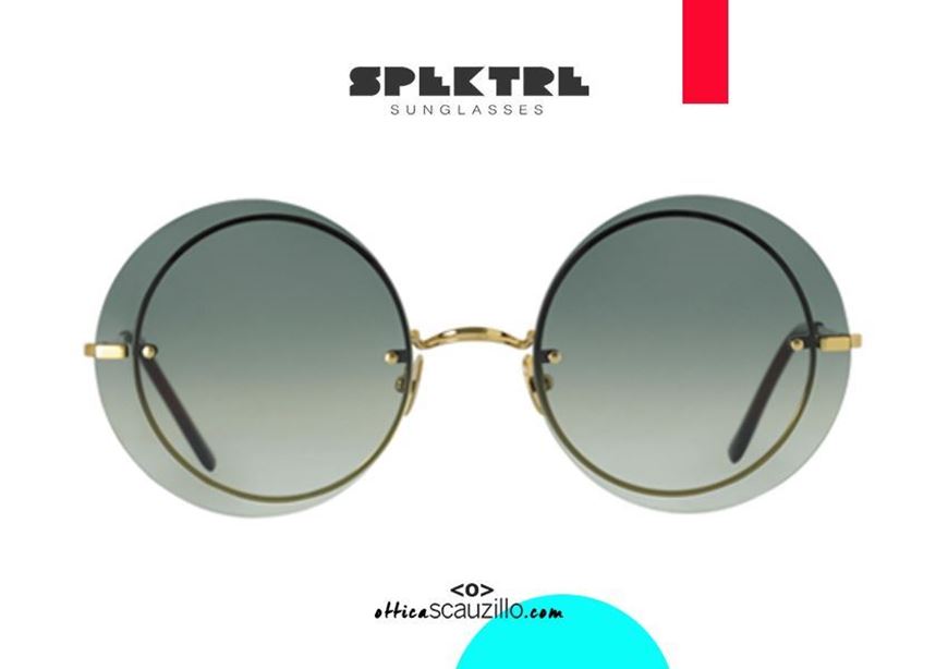 shop online Spektre round rimless sunglasses NARCISO gold and green otticascauzillo acquisto online occhiale da sole senza montatura rotondo spektre