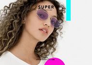 shop online Oval narrow metal sunglasses RETRO SUPER FUTURE Tema Purple haze otticascauzillo occhiale da sole in metallo argento ovale stratto lenti viola 