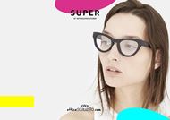 shop online New pointed eyeglasses RETRO SUPER FUTURE Numero64 col. black otticascauzillo acquisto online occhiale da vista a punta nero super numero 64