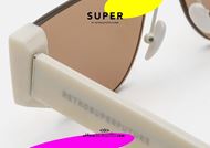 shop online New OffWhite glasant sunglasses RETRO SUPER FUTURE Imun col. White otticascauzillo acquisto online occhiale da sole senza montatura bianco e lenti marroni off white a prezzo scontato