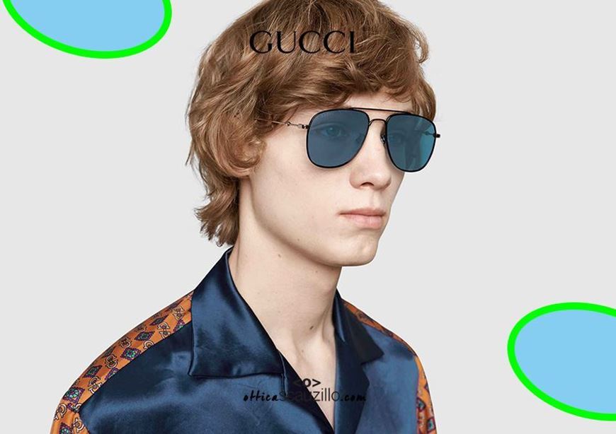 blue gucci sunglasses mens