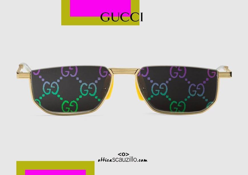 New sunglasses GUCCI narrow rectangular metal GG0627S rainbow logoPrevious  productNEW GUCCI rectangular clubmNext productGUCCI oversized square 