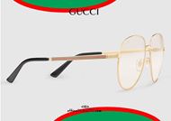 shop online New GUCCI teardrop aviator metal sunglasses GG0138S col.003 gold otticascauzillo acquisto online occhiale da vista o da sole a goccia in metallo oro aviator lenti chiare