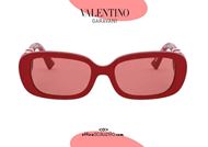 acquisto online Nuovo occhiale da sole ovale stretto Valentino VA4067 col. 511087 rosso otticascauzillo.com shop online New narrow oval sunglasses Valentino VA4067 col. 511087 red