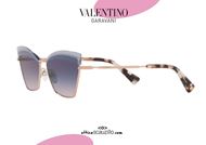 shop online New pointed metal sunglasses Valentino VA2029 col. 3004I6 rose gold otticascauzillo acquisto online nuovo occhiale da sole in metallo a punta Valentino VA2029 col. 3004I6 oro rosa