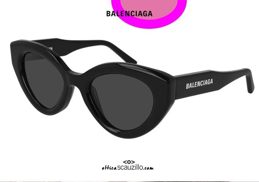 shop online New cat eye pointed sunglasses Balenciaga BB0073S col. 001 black on otticascauzillo.com acquisto online nuovo occhiale da sole a punta cat eye a farfalla Balenciaga BB0073S col.001 nero