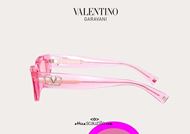shop online New rectangular pink transparent sunglasses Valentino VA4080 col. 5162U9 otticascauzillo.com acquisto online nuovo occhiale da sole rettangolare rosa trasparente Valentino VA4080 col. 5162U9
