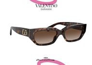 shop online New Valentino VA4080 brown rectangular sunglasses col. 500213 havana otticascauzillo.com acquisto online Nuovo occhiale da sole rettangolare marrone Valentino VA4080 col. 500213 havana