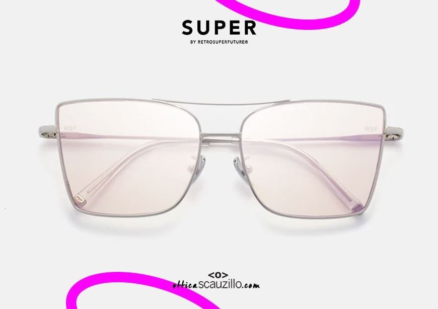 sho online New pointed metal sunglasses RETRO SUPER FUTURE RIVA col. pink lenses on otticascauzillo.com acquisto online nuovo occhiale da sole metallo a punta RETRO SUPER FUTURE RIVA col. lenti rosa