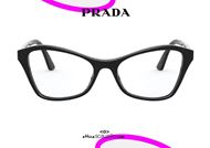 shop online New Prada 11XV butterfly eyeglasses col. 1AB1O1 black. otticascauzillo acquisto online nuovo occhiale da vista a farfalla Prada 11XV col. 1AB1O1 nero