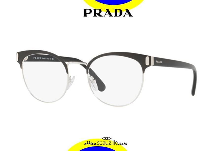 shop online New vintage metal eyeglasses Prada 63TV col. 1AB1O1 black otticascauzillo.com acquisto online Nuovo occhiale da vista metallo vintage Prada 63TV col. 1AB1O1 nero