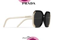 shop online Hexagonal sunglasses PRADA Decode SPR20X col. black otticascauzillo.com acquisto online nuovo Occhiale da sole esagonale oversize PRADA Decode SPR20X col. nero 