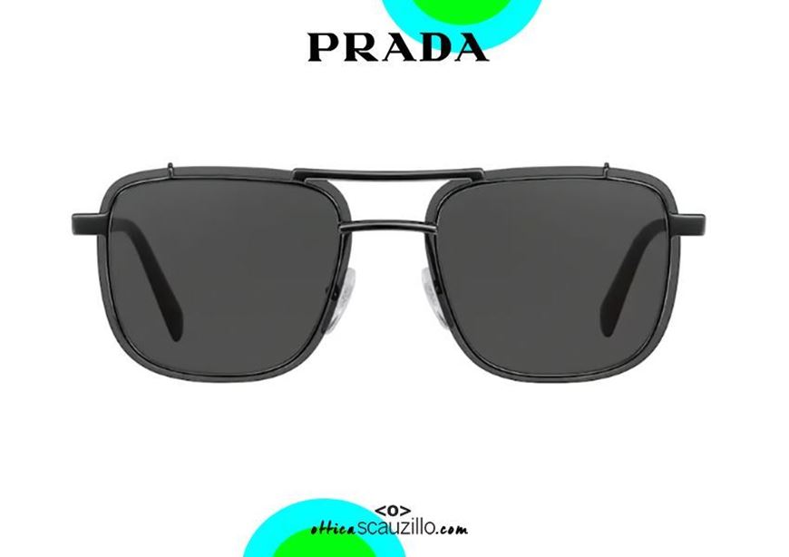 New square sunglasses for men PRADA SPR59U col. black | Occhiali | Ottica  Scauzillo