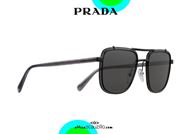 shop online New square sunglasses for men PRADA SPR59U col. black otticascauzillo acquisto online Nuovo occhiale da sole squadrato uomo PRADA SPR59U col. nero