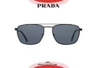 shop online New PRADA SPR61U double bridge metal sunglasses col. 1AB5Z1 black otticascauzillo.com acquisto online nuovo occhiale da sole metallo doppio ponte PRADA SPR61U col. 1AB5Z1 nero