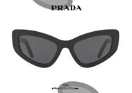 shop online New PRADA SPR11V tight-fitting cat eye wrap-around sunglasses col. black otticascauzillo.com acquisto online Nuovo occhiale da sole a punta stretto avvolgente PRADA SPR11V col. nero