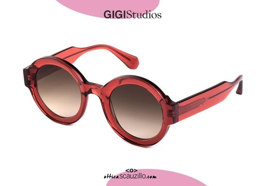shop online New bold round sunglasses GIGI STUDIOS LAURA 6454 red otticascauzillo.com acquisto online Nuovo occhiale da sole tondo spesso GIGI STUDIOS LAURA 6454/6 rosso