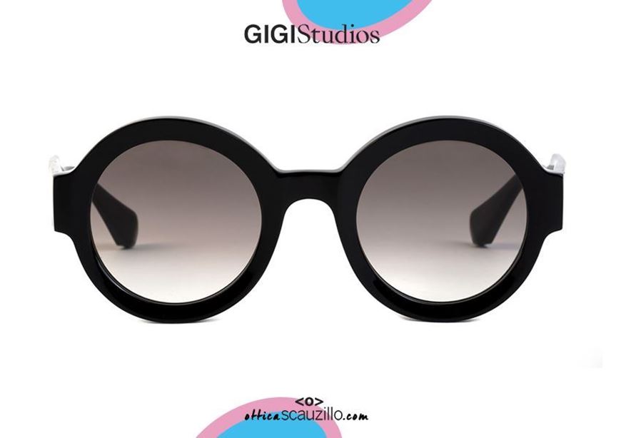 shop online New thick round sunglasses GIGI STUDIOS LAURA 6454 black otticascauzillo.com  acquisto online Nuovo occhiale da sole tondo spesso GIGI STUDIOS LAURA 6454/1 nero