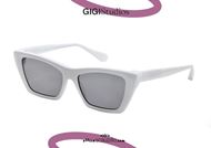 shop online New rectangular pointed sunglasses GIGI STUDIOS LILA 6470 white otticascauzillo.com acquisto online Nuovo occhiale da sole rettangolare a punta GIGI STUDIOS LILA 6470/8 bianco