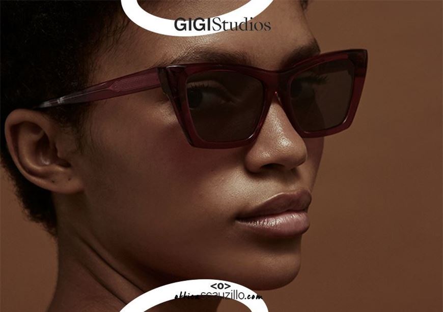 shop online New rectangular pointed sunglasses GIGI STUDIOS LILA 6470 red otticascauzillo.com acquisto online Nuovo occhiale da sole rettangolare a punta GIGI STUDIOS LILA 6470/6 rosso