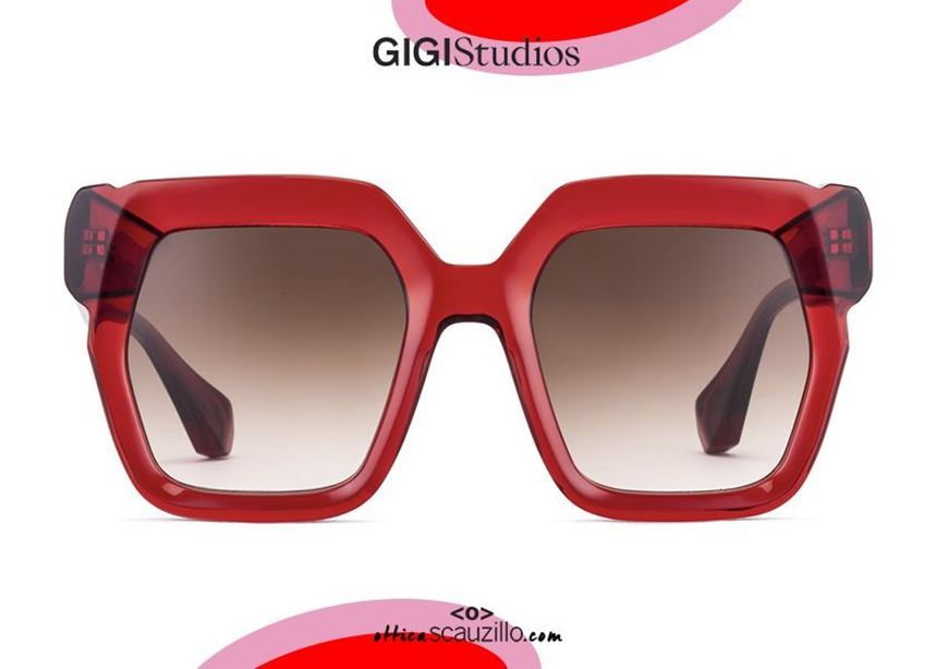 shop online New oversized square sunglasses GIGI STUDIOS LARA 6422 red otticascauzillo.com  acquisto online Nuovo occhiale da sole squadrato oversize GIGI STUDIOS LARA 6422/6 rosso