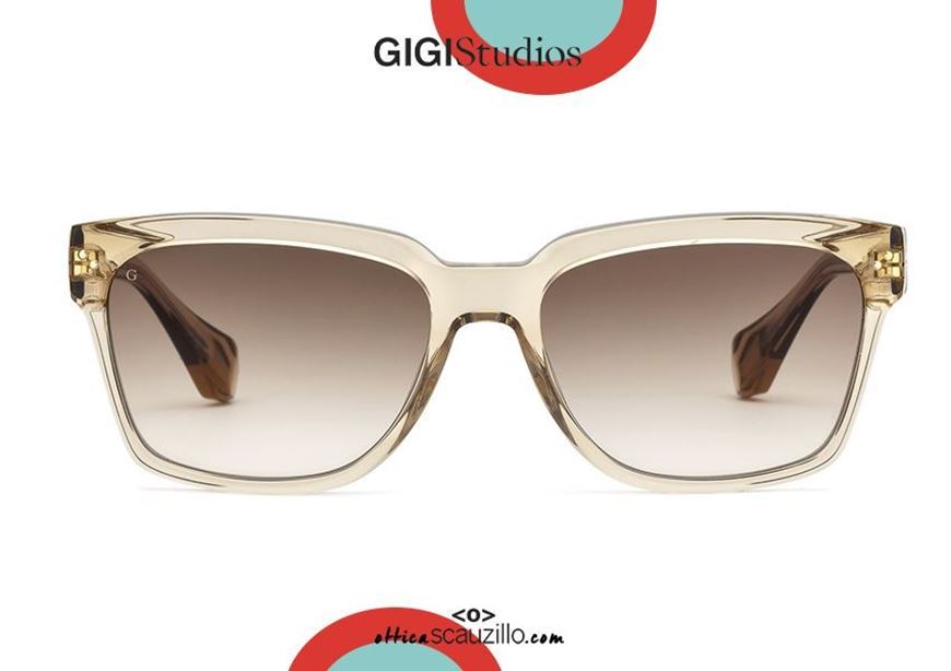 shop online New large rectangular sunglasses GIGI STUDIOS LIAM 6378 transparent brown otticascauzillo.com acquisto online Nuovo occhiale da sole rettangolare grande GIGI STUDIOS LIAM 6378/0 marrone trasparente