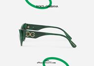 shop online New cat eye sunglasses Dolce & Gabbana Devotion VG4368 col. green otticascauzillo.com acquisto online Nuovo occhiale da sole cat eye Dolce & Gabbana Devotion VG4368 col. verde